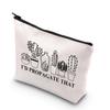 BDPWSS Plant Lover Makeup Bag Gardener Gift Plant Mom Gift I'd Propagate That Gift For Crazy Plant Lady Succulents Lover Gift (Propagate that) view 1