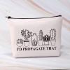 BDPWSS Plant Lover Makeup Bag Gardener Gift Plant Mom Gift I'd Propagate That Gift For Crazy Plant Lady Succulents Lover Gift (Propagate that) view 4