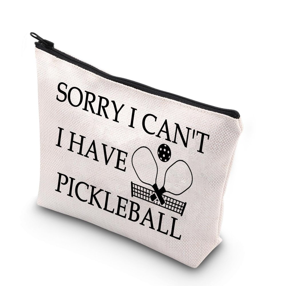 BDPWSS Pickleball Makeup Bag Pickleball Lover Gift Pickleball Player Gift Sorry i Can't i Have Pickleball Zipper Pouch For Pickleball Fans Gift (Have pickleball)