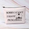 BDPWSS Pickleball Makeup Bag Pickleball Lover Gift Pickleball Player Gift Sorry i Can't i Have Pickleball Zipper Pouch For Pickleball Fans Gift (Have pickleball) view 4