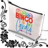 BDPWSS Bingo Makeup Bag Bingo Lover Gambler Gift Bingo Game Lover Cosmetic Bag Bingo Is My Cardio Lucky Bingo Gambling Bag Bingo Player Birthday Gift (Cardio BG) view 2