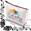 BDPWSS Theatre Makeup Bag Drama Theater Lover Gift Comedy Tragedy Masks Cosmetic Bag i'm Not Yelling I'm Projecting Drama Acting Travel Pouch (Yelling projecting) view 2