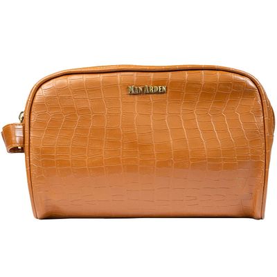 Man Arden "The Regal Tan PVC Leather Toiletry Bag/Shaving Kit Pouch for Men, Waterproof Pouch (Tan)