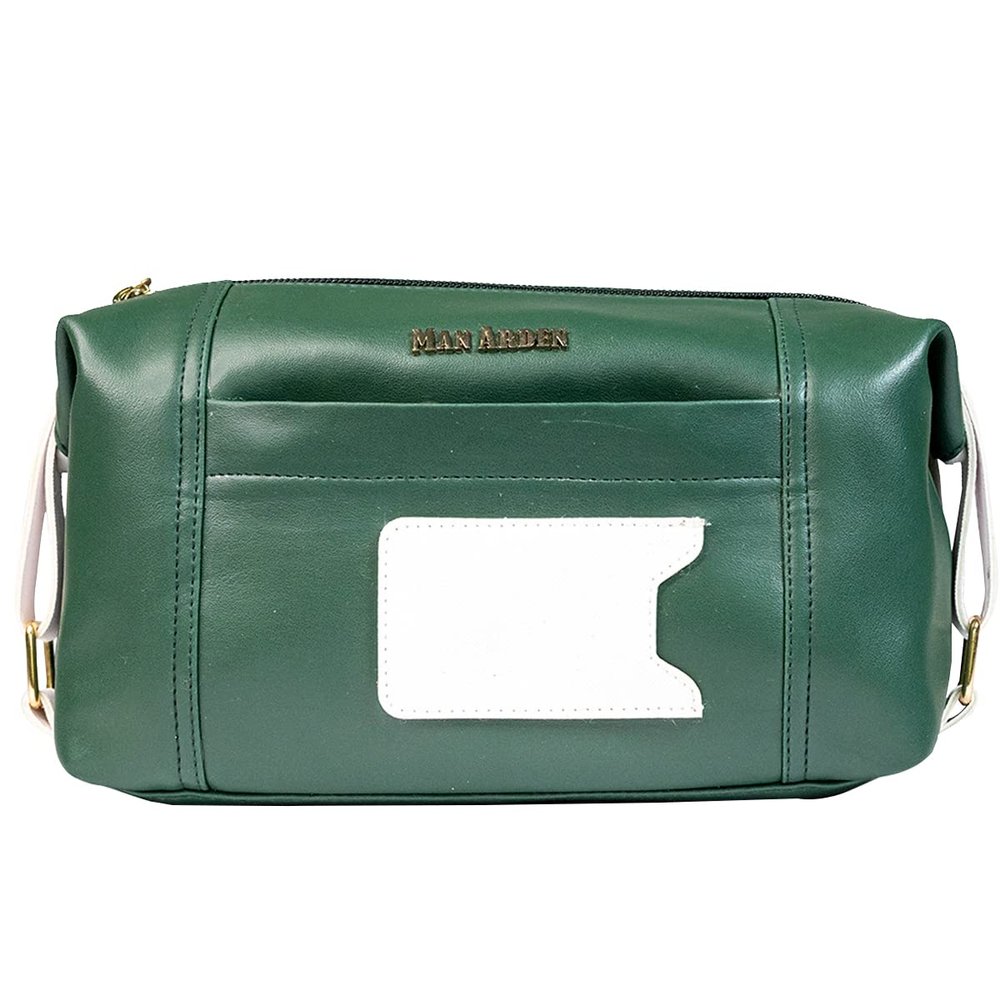 Man Arden "The Royal Emerald PVC Leather Toiletry Bag/Shaving Kit Pouch for Men, Waterproof Pouch (Green)