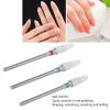 Nail Drill Bits Sets, 3pcs 3/32 Inch Conical Head Ceramic Nail Drill Bit Set Gel Removal Nail Polishing Grinding Bit Accessory Acrylic Nails Polish Cuticles for Home Salon Nail Manicure Pedicure view 2