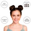 Styla Hair Small Donut Bun Maker for Kids Hair Buns - Easy Ballet and Sock Buns (6pc Brown 2 Inch Size) view 2