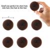Styla Hair Small Donut Bun Maker for Kids Hair Buns - Easy Ballet and Sock Buns (6pc Brown 2 Inch Size) view 3