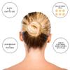 Styla Hair Small Donut Bun Maker for Kids' Ballet Buns, Sock Buns, and Easy Hairstyling (6pc Blonde 2 Inch Size) view 2