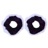 Velvet & Fur Hair Scrunchies for Women and Girls Set of 2 Purple view 1