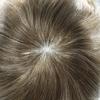 FACE MIRACLE Toupee for Men French Lace Mens Toupee Human Hair Replacement System Bleached Knots Hairpiece Skin PU Mens Wig Hair Prosthesis #630 6# LIGHT BROWN WITH 30% SYNTHETIC GREY view 4