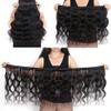12A 100% raw unprocessed virgin human hair bundles, body wave natural black 30 inch view 1