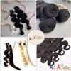 12A 100% raw unprocessed virgin human hair bundles, body wave natural black 30 inch view 4