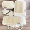 4 PCS - Lamina Natural-Organic, Loofah Sponge, Body Scrubber, Shower Beth Loofah (Back Long, Double Sided Mitt, Mini Mitt and Face loofah) view 1