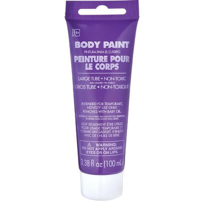 Body Paint for Halloween - 3.38 oz. (1 Pc.) - Vibrant & Easy-to-Apply Costume Makeup, Perfect for Props and Parties, Purple