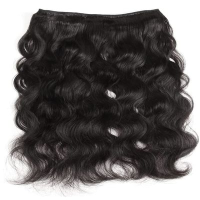 12A 100% Raw unprocessed virgin human hair bundles, body wave natural black 18 inch single bundle