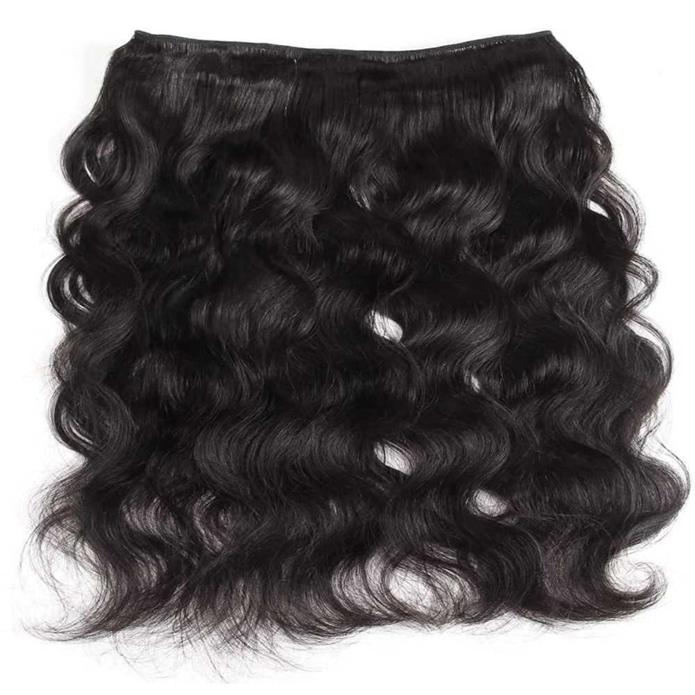 12A 100% Raw unprocessed virgin human hair bundles, body wave natural black 18 inch single bundle