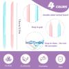 4Pcs Glass Cuticle Pusher, heemeei Dual-Ended Manicure Stick, Crystal Cuticle Pusher Glass File, Professional Precision Filing Cuticle Remover, Manicure Pedicure Tools for Nails and Cuticles Care view 2