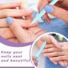 4Pcs Glass Cuticle Pusher, heemeei Dual-Ended Manicure Stick, Crystal Cuticle Pusher Glass File, Professional Precision Filing Cuticle Remover, Manicure Pedicure Tools for Nails and Cuticles Care view 4