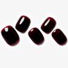 GLAMERMAID Extra Short Press on Nails 24PCS, Handmade Gothic Burgundy red Jelly Fall Gel Glue on Nails, Glossy Round Reusable UV Finish Fake Nails Acrylic False Nails Manicure Kits for Women view 2