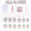 GLAMERMAID Press on Nails Medium Oval, Hot Pink Fall Short Oval Acrylic Fake Nails Kits, Glossy Reusable Full Cover Stick on Nails for Women Gifts view 4