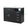 SSLine Hair Beauty Salon Spa Equipment Set Hair Styling Barber Station,Bathroom Floor Cabinet Rectangular 7 Compartments 5 Drawers 1 Door Hair Salon Cabinet view 3