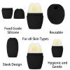 Evmliy Silicone Ice Roller Facial Massager - Brighten Skin, Reduce Puffiness, Reusable Ice Roller for Face & Eyes, Freezer (1Pack, Black) view 4