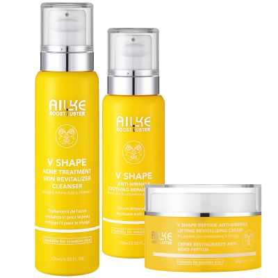 Peptide Anti Wrinkle Soothing Revitalizing Set, Hydration Moisturizing, Anti-aging, Plump Face Serum, Skin Glowing, Paraben-free, Suitable For Normal To Sensitive Skin- (3 Pieces)