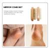Beaupretty 2pcs Wooden Nail Scrubbing Brushes Natural Bristles for Fingernail Cleaning and Manicure Gentle Cleaning Tool for Hands and Feet Selection view 4