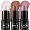 FOCALLURE 3 Pcs Cream Contour Sticks,Shades with Highlighter & Bronzer & Blush,Non-greasy Long-wear Face Contouring Pen,Easy to Sculpt the Face and Create a Lightweight Finishing Makeup,UNIVERSAl view 1