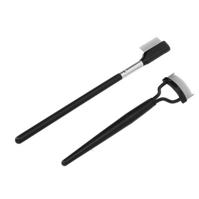 2pcs Professional Folding Stainless Steel Eyelash Comb and Lash Separator Set - Eyelash Grooming Brushes for Separation, Travel Size & Easy Use