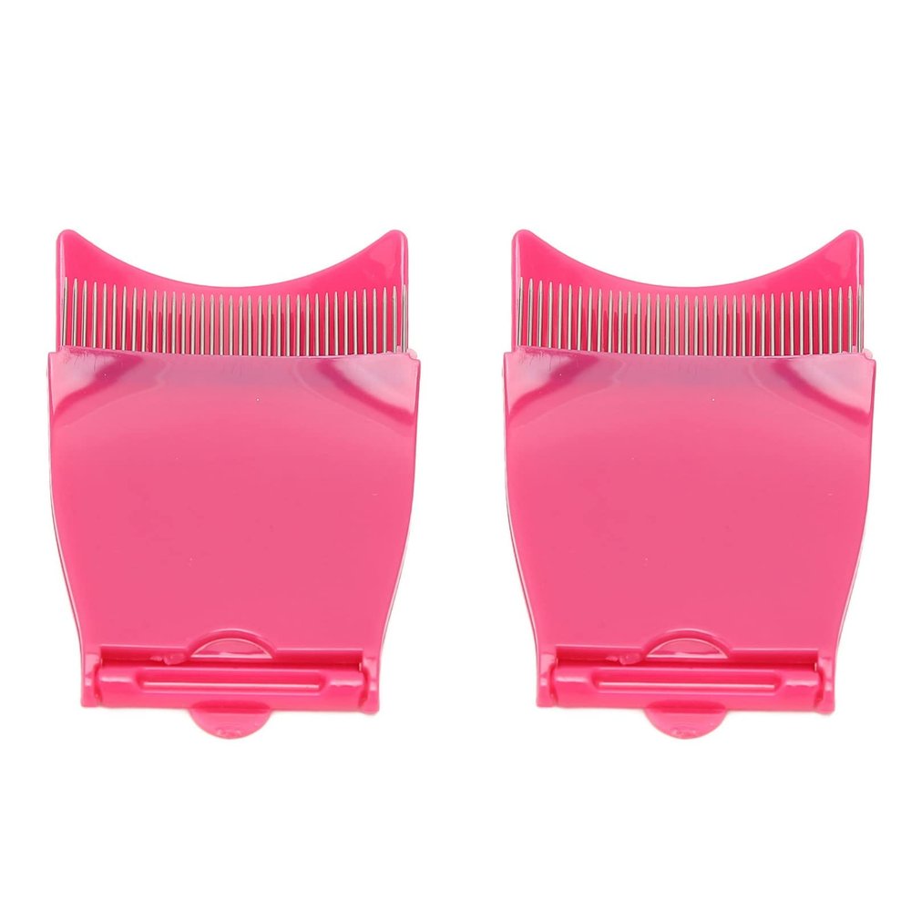 2 Pcs Portable Folding Eye Lash Comb Eyelash Separator Eyelash Grooming Tool for Travel