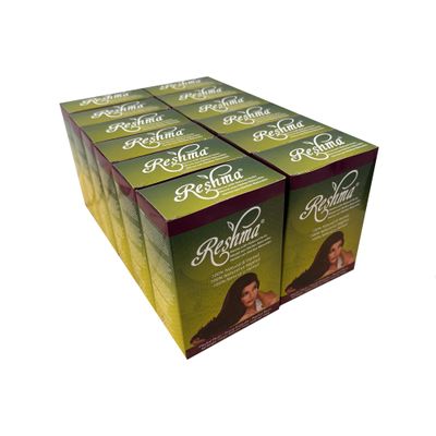 Reshma Beauty 100% Natural Organic Henna Powder for Hair with 7 Ayurvedic Herbs Henna, Indigo, Ratanjot Roots, Amla, Shikakai, Bhilawa Nuts, & Methi, Heena - 5.29 oz Each, Pack of 12 (Playful Plum)