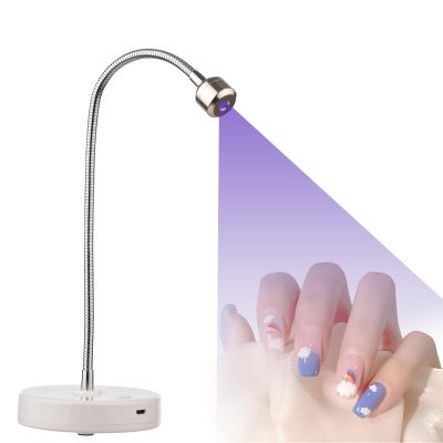 Zunate LED Light, 3W Gel Polish Drying Lamp, Flash Cure Light with Gooseneck, Gel Polish Dryer Lamp, Curing Lamp for Fluorescent Paint, Gel Nail