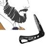Stainless Steel Folding Beard and Mustache Comb for Men's Grooming - Anti-Static Hair Styling Pocket Beard Comb view 1