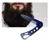 Stainless Steel Folding Beard and Mustache Comb for Men's Grooming - Anti-Static Hair Styling Pocket Beard Comb view 3