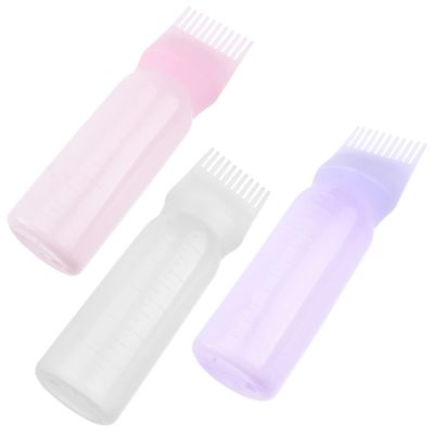 3pcs Hair Dye Bottle with Comb Squeeze Bottles Oil Applicator Bottle for Hair Barber Hair Dye Bottles Salon Hair Dye Bottles Hairdressing Hair Applicator Bottle Hair Dye Hair Comb