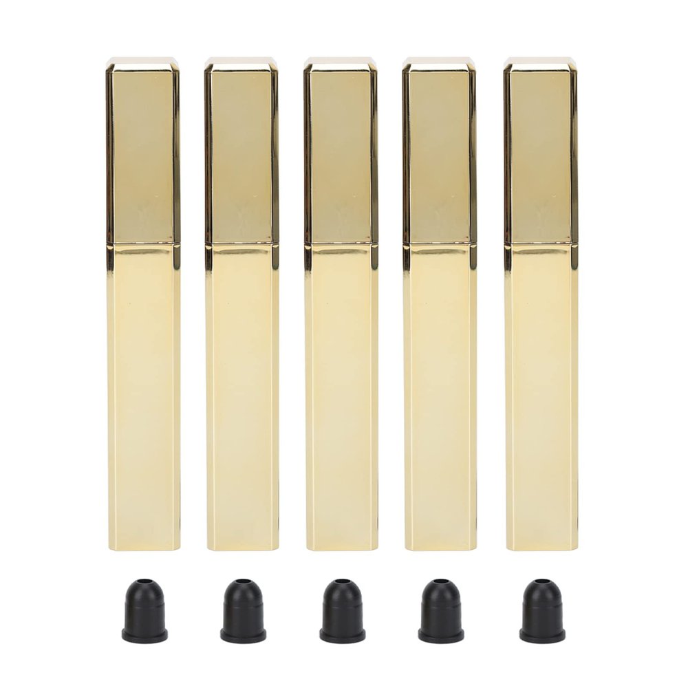 5Pcs Empty Mascara Tube Eyelash Cream Bottle Gold Container 10g Set Kit for DIY