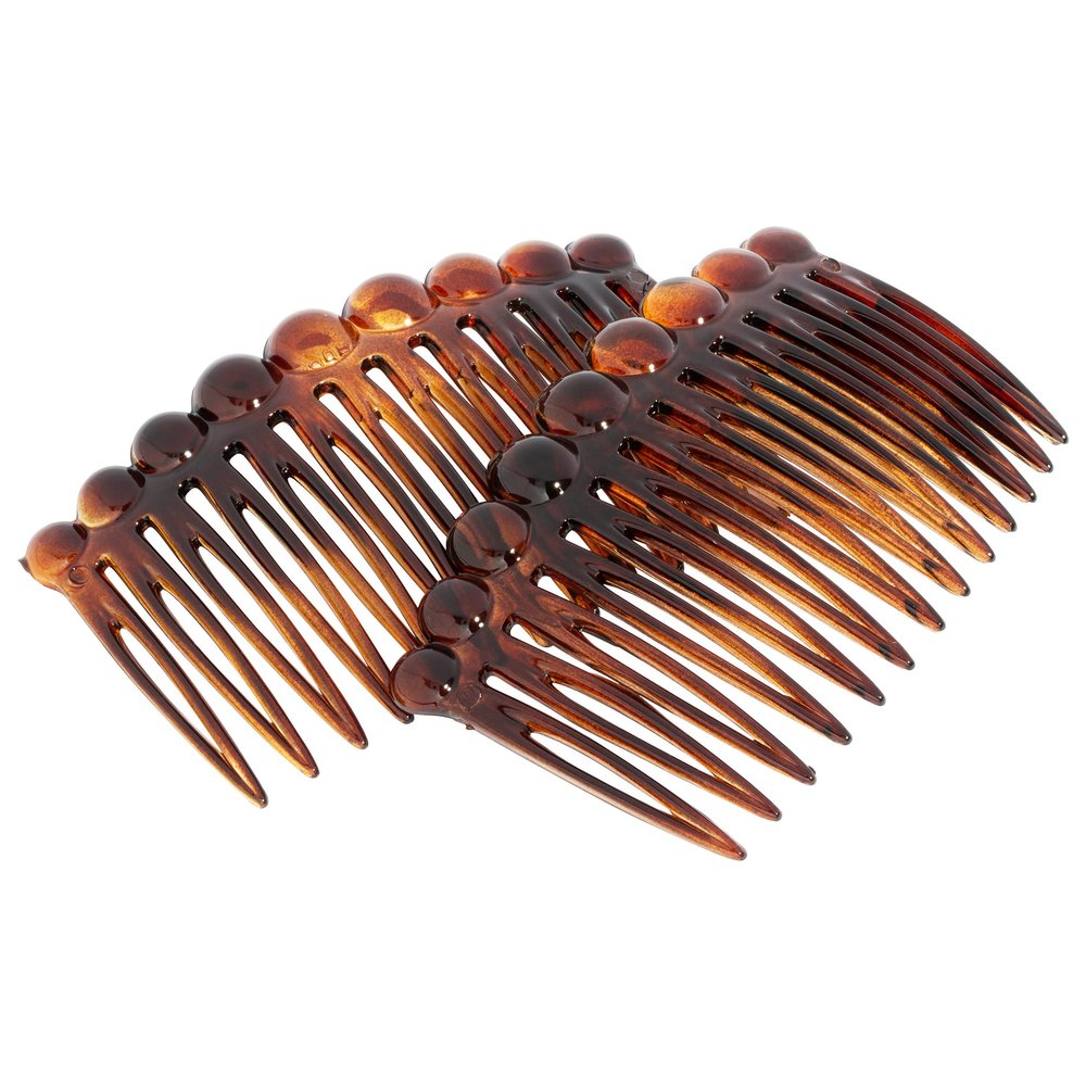 France Luxe Dot Side Comb Pair, Tortoise
