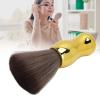 Barber Neck Duster Brush, Neck Duster Brush, Barber and Salon Brush, Nylon Hair Hair Sweeping Cleaning Brush Haircut Cleaning Brush Barber Supplies for Face Neck Gold view 1