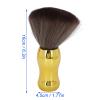 Barber Neck Duster Brush, Neck Duster Brush, Barber and Salon Brush, Nylon Hair Hair Sweeping Cleaning Brush Haircut Cleaning Brush Barber Supplies for Face Neck Gold view 3
