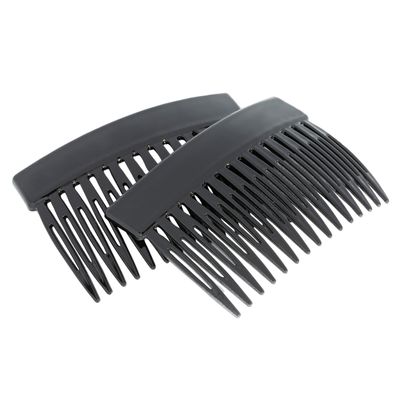 France Luxe Classic Side Comb Pair, Black