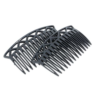 France Luxe Trellis Side Comb Pair, Black