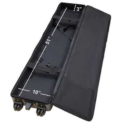 4U Media&Displays Travel and Storage Hard Case with Wheels for RCS Light Kit Bag Rolling C-Stand - Internal Size: 51" Lx10 Wx3 D (51")