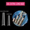 500Pcs XXL No C Curve Coffin Tips for Acrylic Nails Professional Set, Clear Half Cover Long Fake Nails, Ballerina Shaped French Tips for Salon and DIY Art 10 Sizes view 4