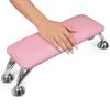 Arm Rest for Nails Tech, Easy Clean Nail Arm Rest, Reduce Back Pain Hand Rest for Nails Tech, Sturdy Support Armrest for Nails Fits UV LED Nail Lamp Underneath, Salon & Home Use (Pink) view 1