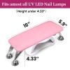 Arm Rest for Nails Tech, Easy Clean Nail Arm Rest, Reduce Back Pain Hand Rest for Nails Tech, Sturdy Support Armrest for Nails Fits UV LED Nail Lamp Underneath, Salon & Home Use (Pink) view 4