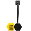 TOOLETRIES Silicone Back Scrubber with Hook - Exfoliating Shower Brush, Back Washer for Men, Durable Back Brush with Long Handle - Long Lasting Bath & Shower Accessories - Charcoal view 1