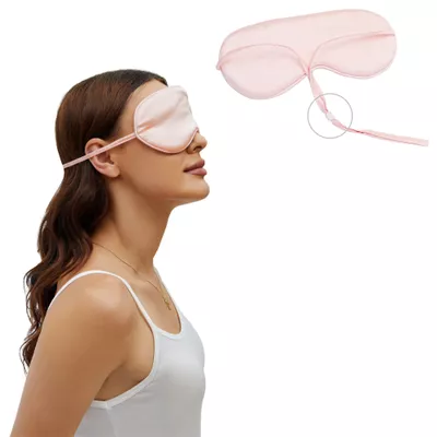 100% Mulberry Silk Sleep Mask SOUTH SILK Real Silk Eye Mask with Adjustable Silk Ribbon Lightweight Non-Tightening 1 Pack