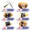 Temporary Tattoos Kit, 6Pcs Semi Permanent Tattoo Paste Cones, India Body DIY Art Painting for Women Men Teens,Summer Trend Freehand Plaste with 3 Colors,20Pcs Adhesive Stencil,1Pc Bottle,4Pcs Nozzles view 2