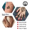 Temporary Tattoos Kit, 6Pcs Semi Permanent Tattoo Paste Cones, India Body DIY Art Painting for Women Men Teens,Summer Trend Freehand Plaste with 3 Colors,20Pcs Adhesive Stencil,1Pc Bottle,4Pcs Nozzles view 3